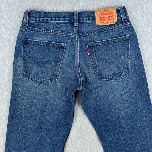 Levis 527 Bootcut Jeans Kids 16 Reg 28x28 100% Cotton Denim Blue Cowboy Ranch - Picture 5 of 15